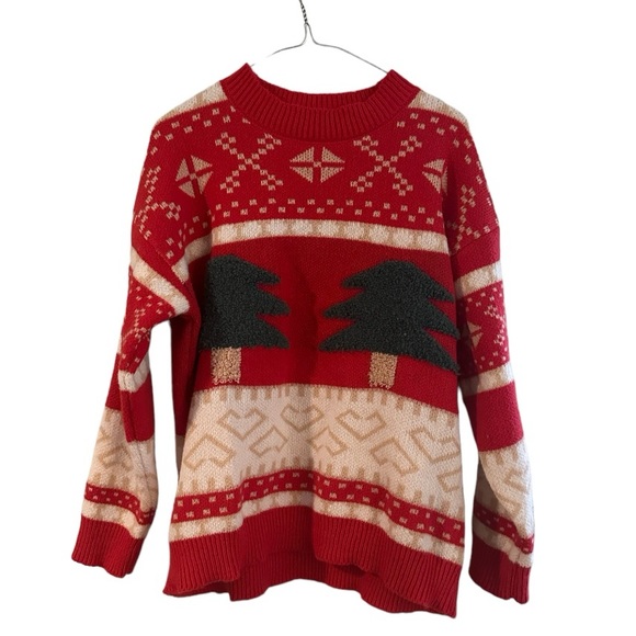 Essnce Ugly Sweater Christmas Pattern Drop Shoulder - Picture 7 of 9